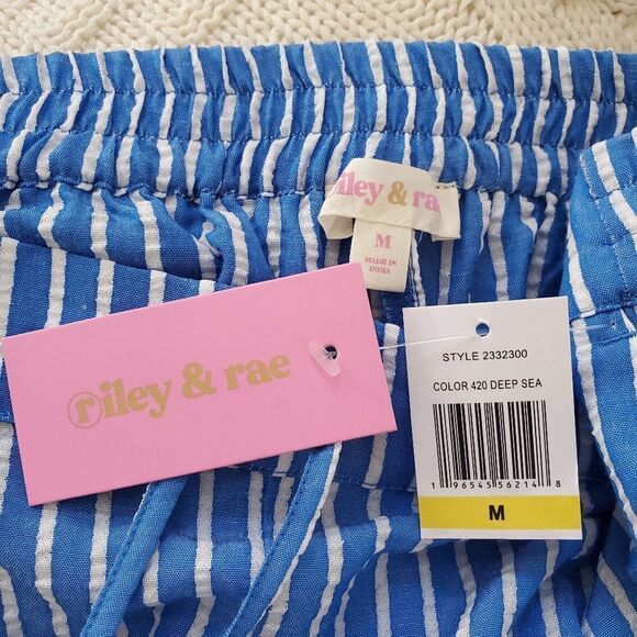 Riley & Rae Striped Shorts Sz Med - Picture 12 of 13